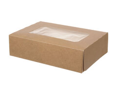 Fensterkarton Cateringkarton Geschenkkarton Transportkarton mit Sichtfenster 17 x 12 x 5 cm