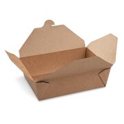 BIONATURE Food Boxen To GO L 2000ml kraft PE 195x138x65mm fettdicht, 50 Stk.