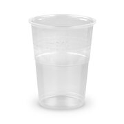 Trinkbecher transparent klar mit Eichstrich 0,4l PP, 50 Stk.