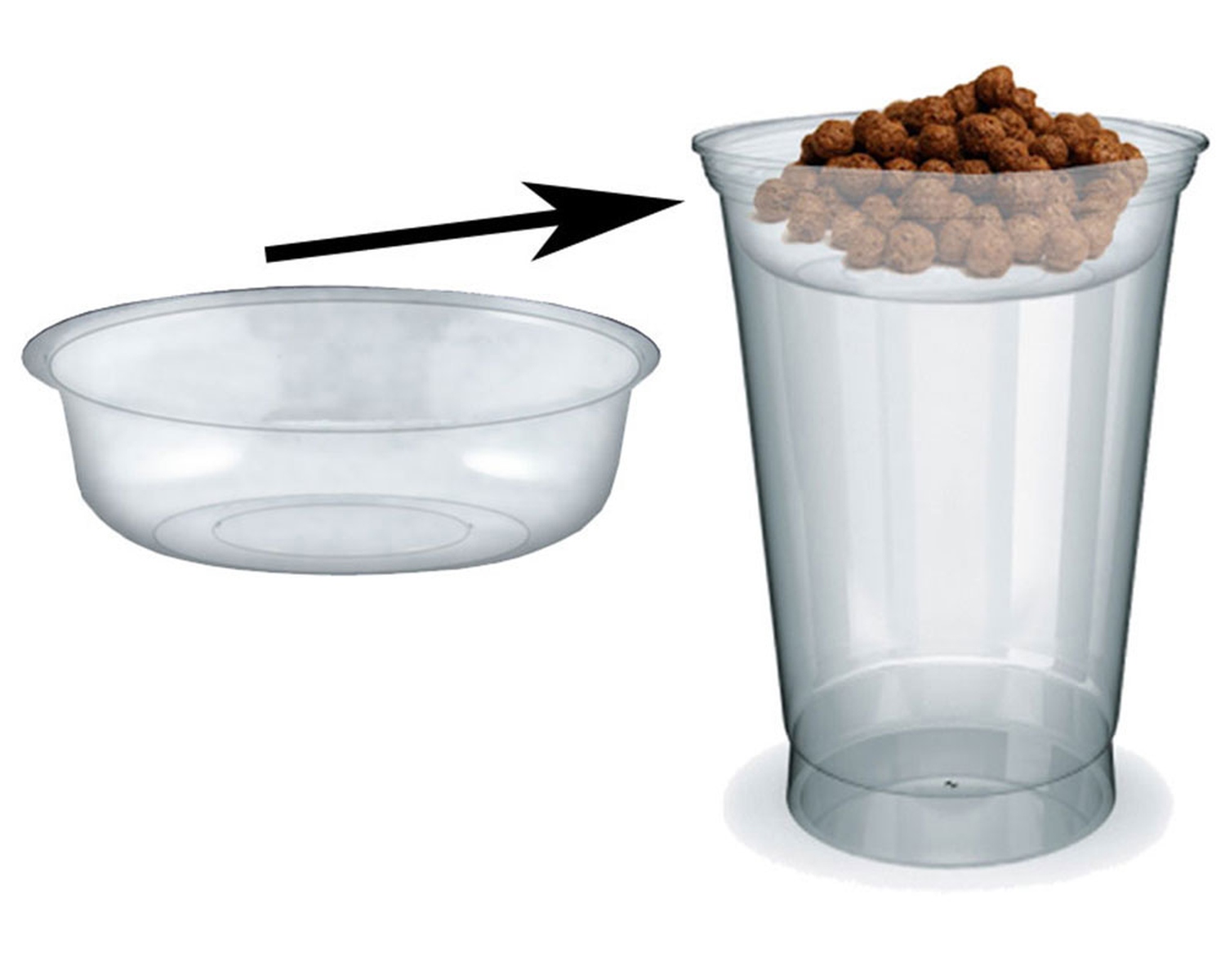 Einsatz fr PET-Trinkbecher Smoothiesbecher Dessertbecher mit  95 mm, 100 Stk.