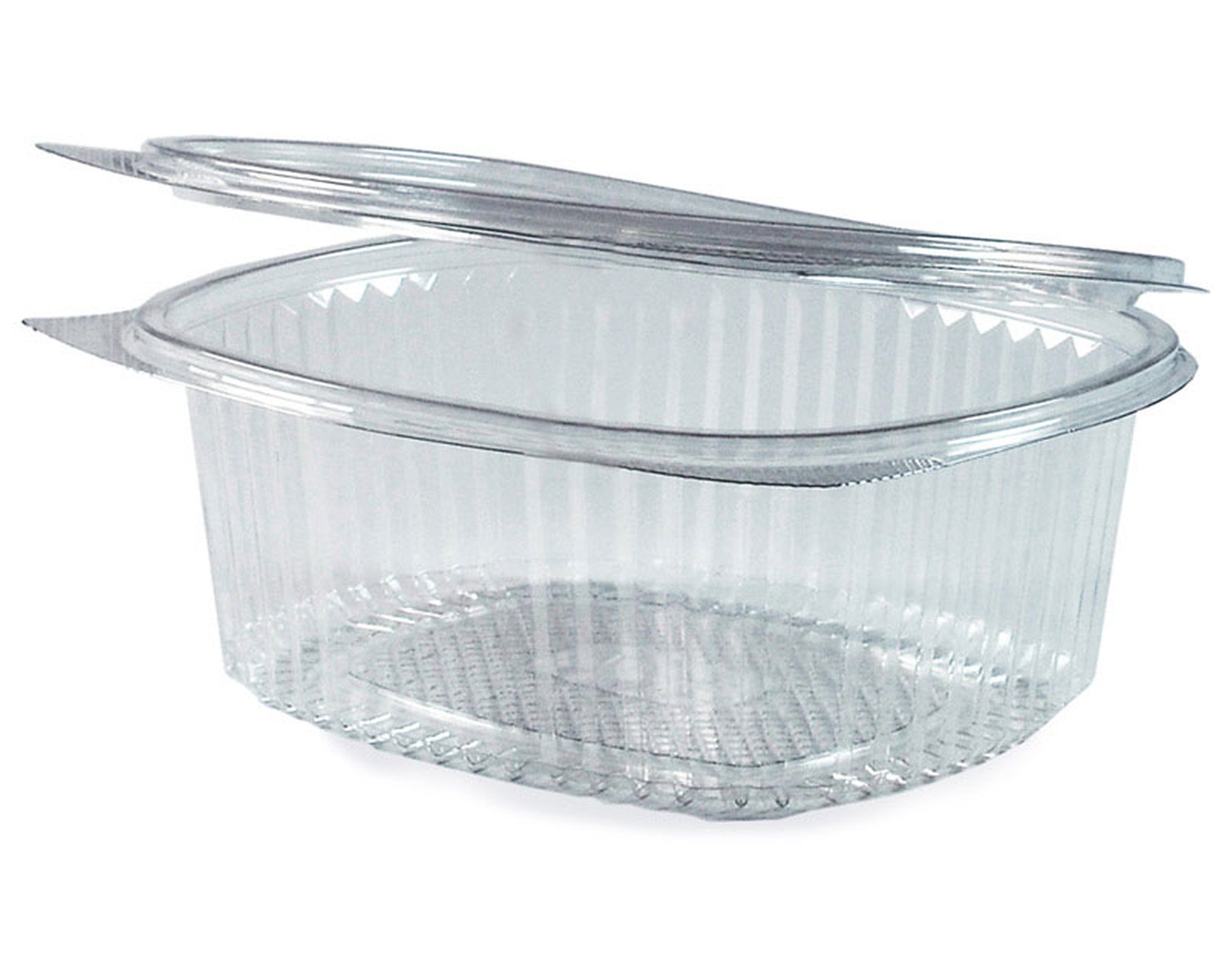 Feinkostbecher oval klar mit Deckel 1500 ml (PET), 50 Stk.