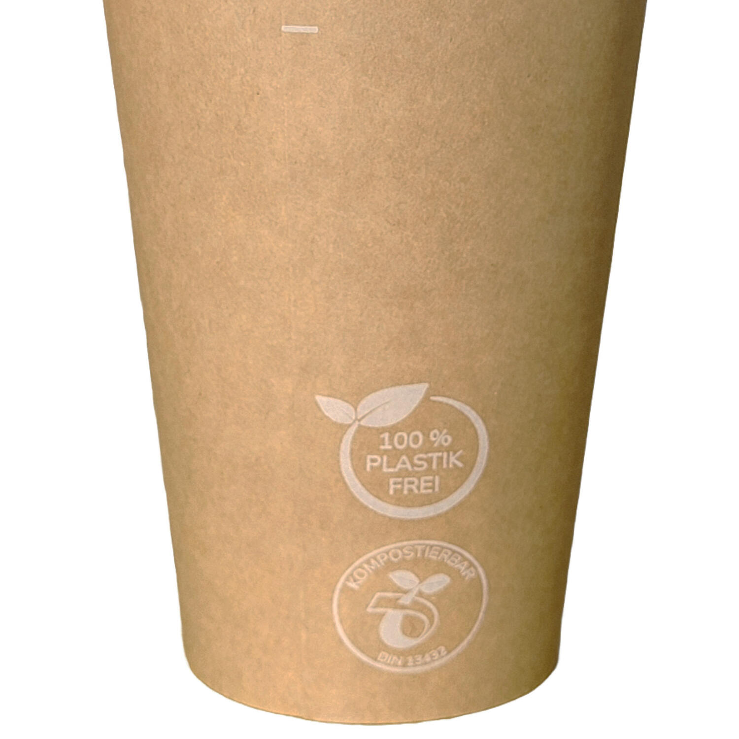 Kaffeebecher Coffee To Go  Pappbecher 100% plastikfrei braun 300ml , 50 Stk.