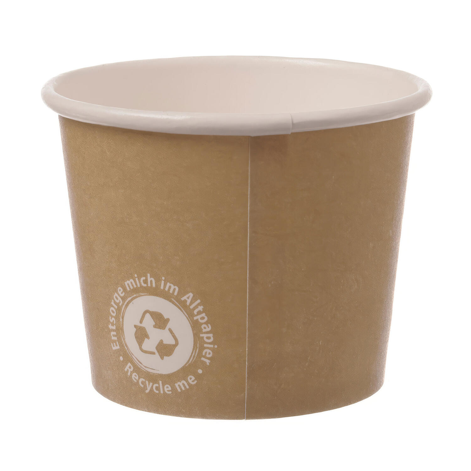 Eisbecher 160 ml Recycle Meohne Kunststoffbeschichtung,  4 oz XL, � 7,5 cm, 50 Stk.