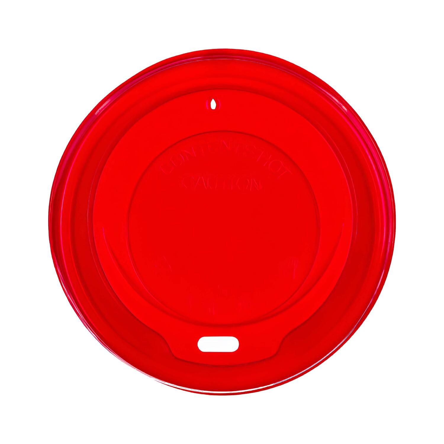 Domdeckel rot fr Pappbecher COFFEE TO GO mit 80mm , 100 Stk.