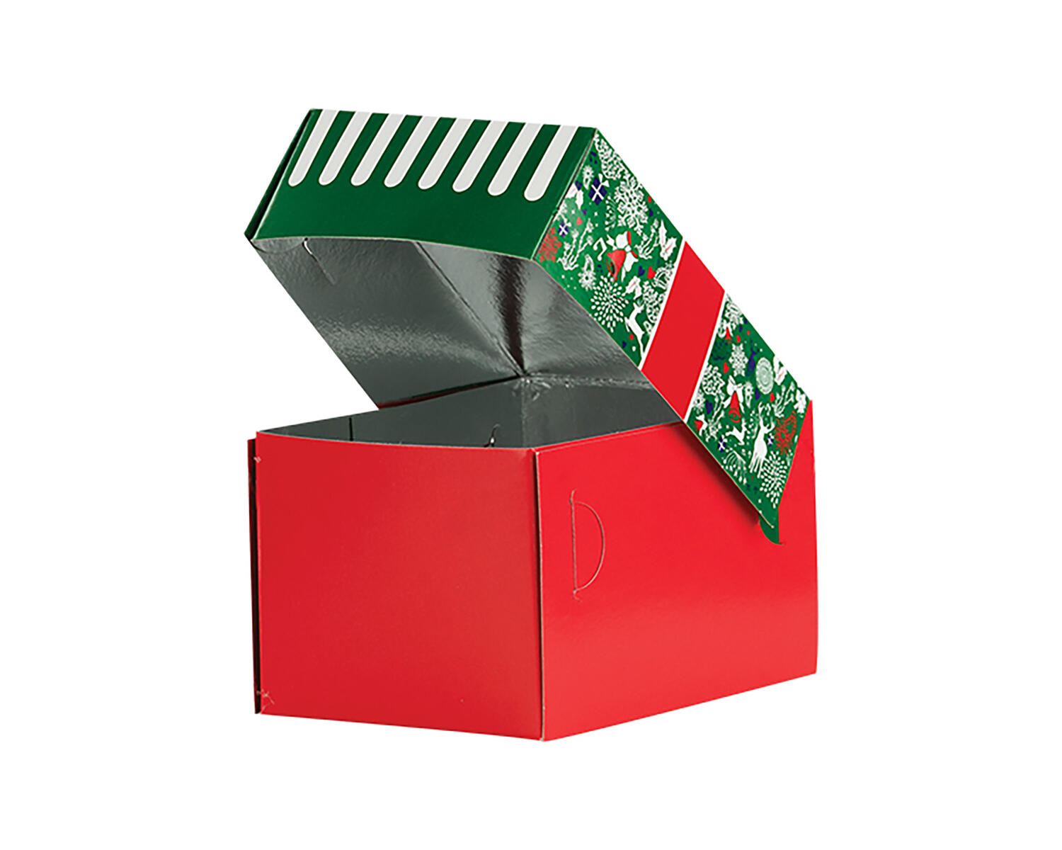 Keksbox Gebckkarton mit Alubeschichtung Weihnachten 130 x 100 x 80mm, 220 Stk.