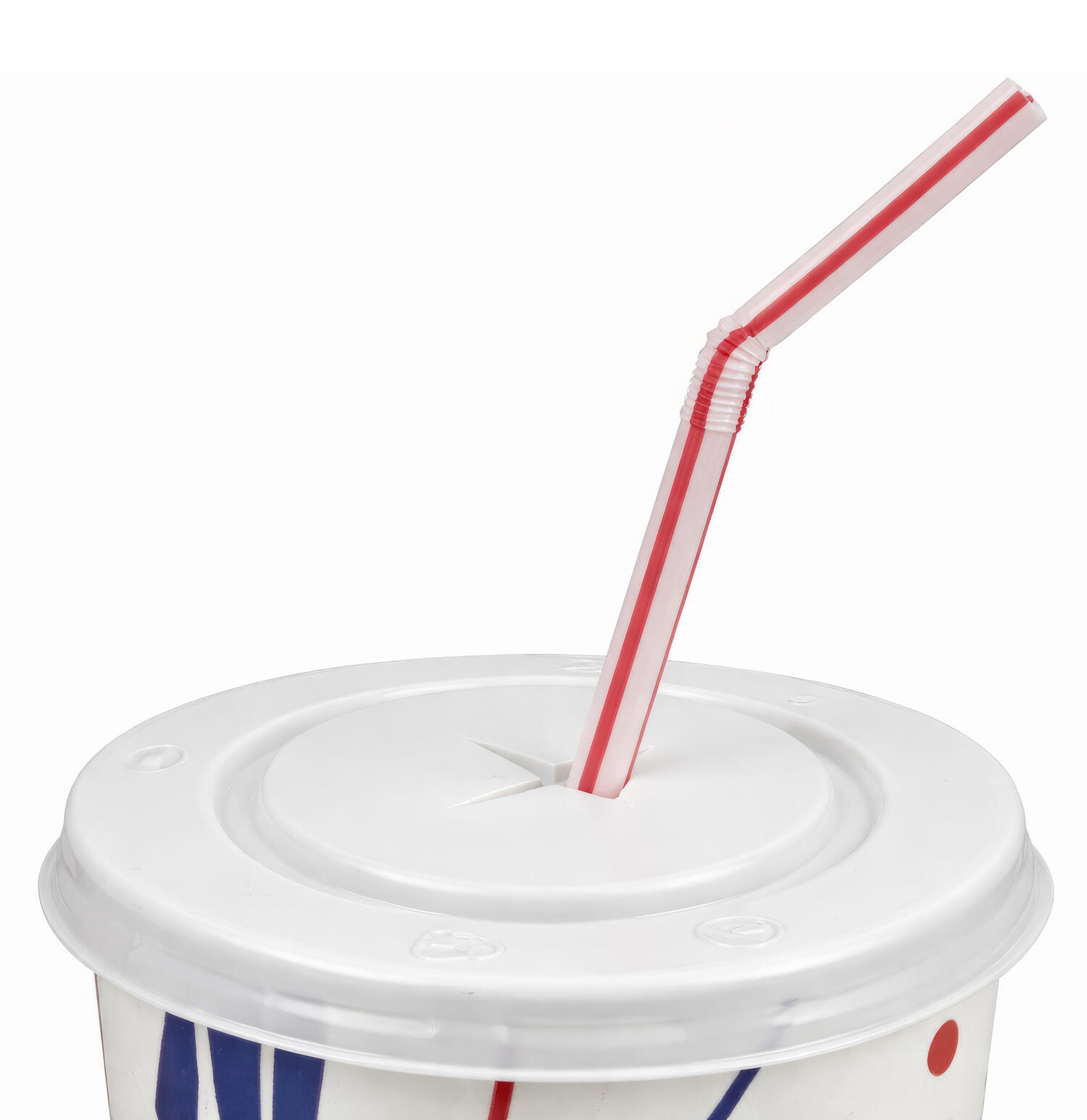 Deckel mit Kreuzschlitz f�r Trinkhalm, f�r Pappbecher mit 80mm �, 100 Stk.