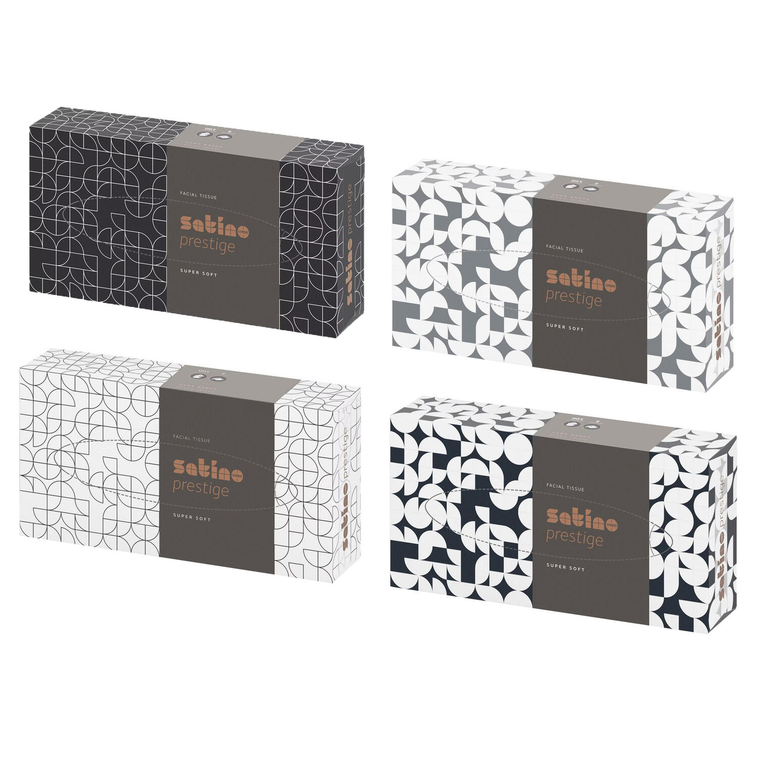 Satino Prestige Kosmetikt�cher Flachb.2lg Zellstoff21 x 20,5 cm, 40 Boxen a�100 St�ck = 1 VE