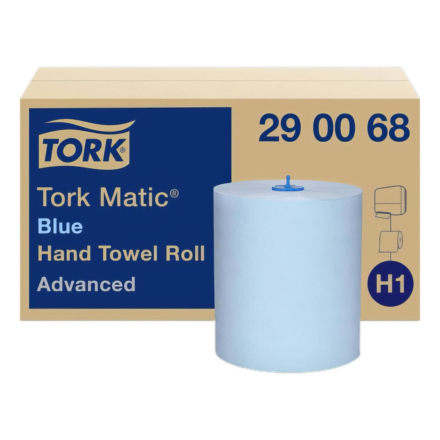 Tork Matic� Rollenhandtuch H1 blau 2-lagig 21cm x 150m, 6 Rollen je 612 Abrisse