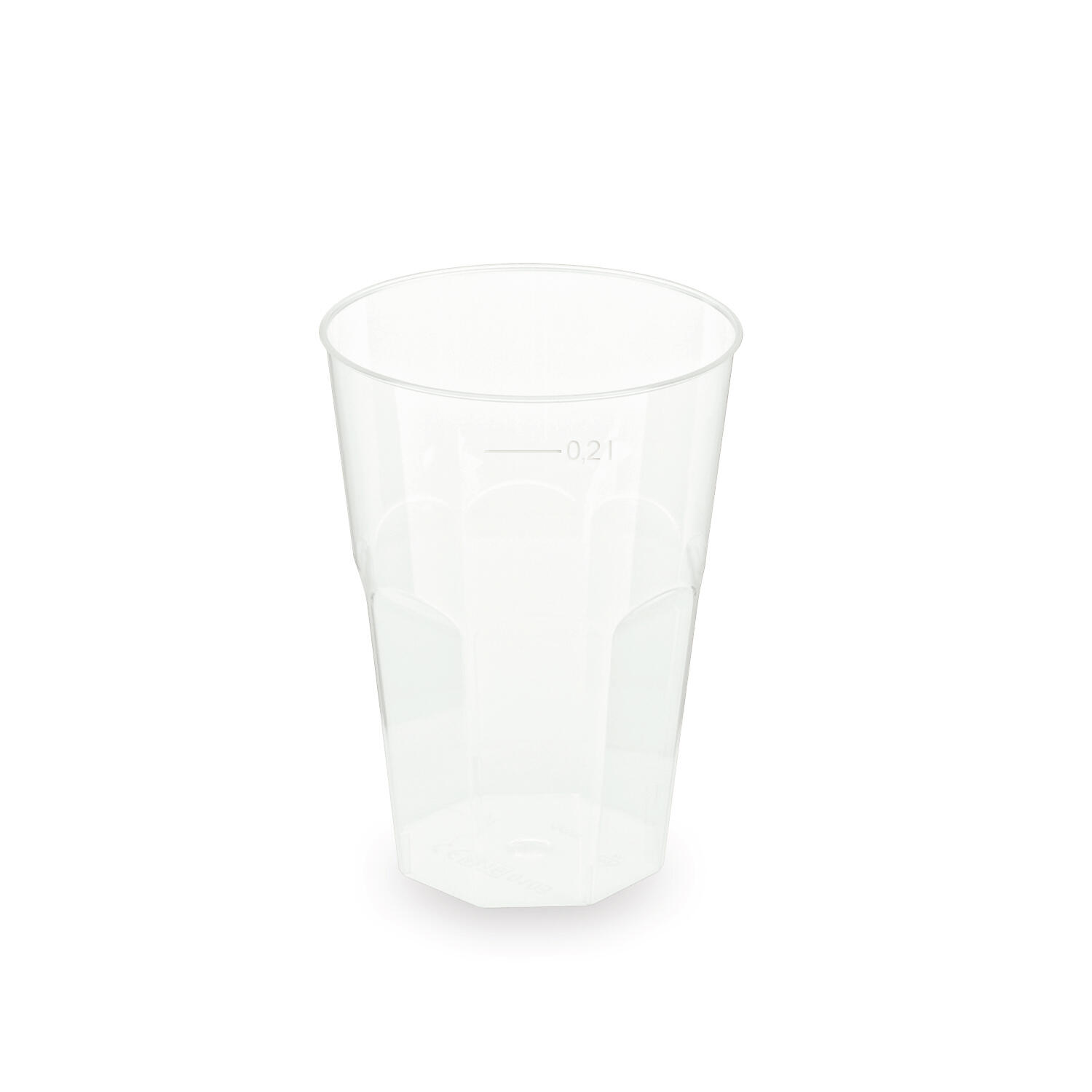 Mehrwegbecher Pfandbecher Cocktail transparent stabil+ PP 0,2L  70mm, 12 Stk.