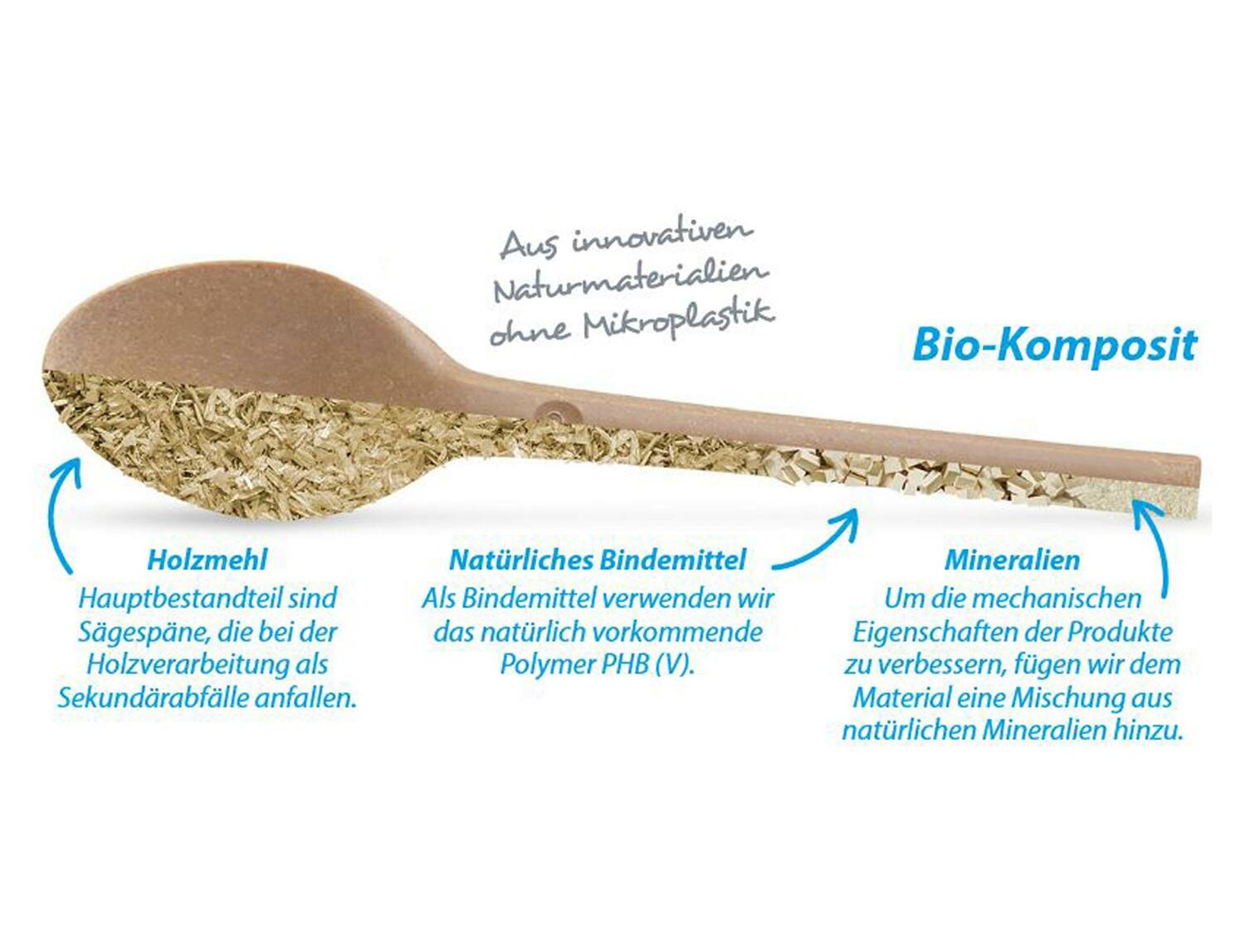 Messer aus Bio-Komposit 17cm natur braun 50 Stk.