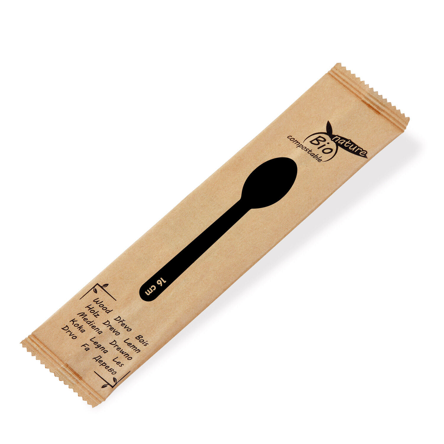 Holzlffel Lffel aus Holz einzeln hygienisch verpackt 16cm, 100 Stk.