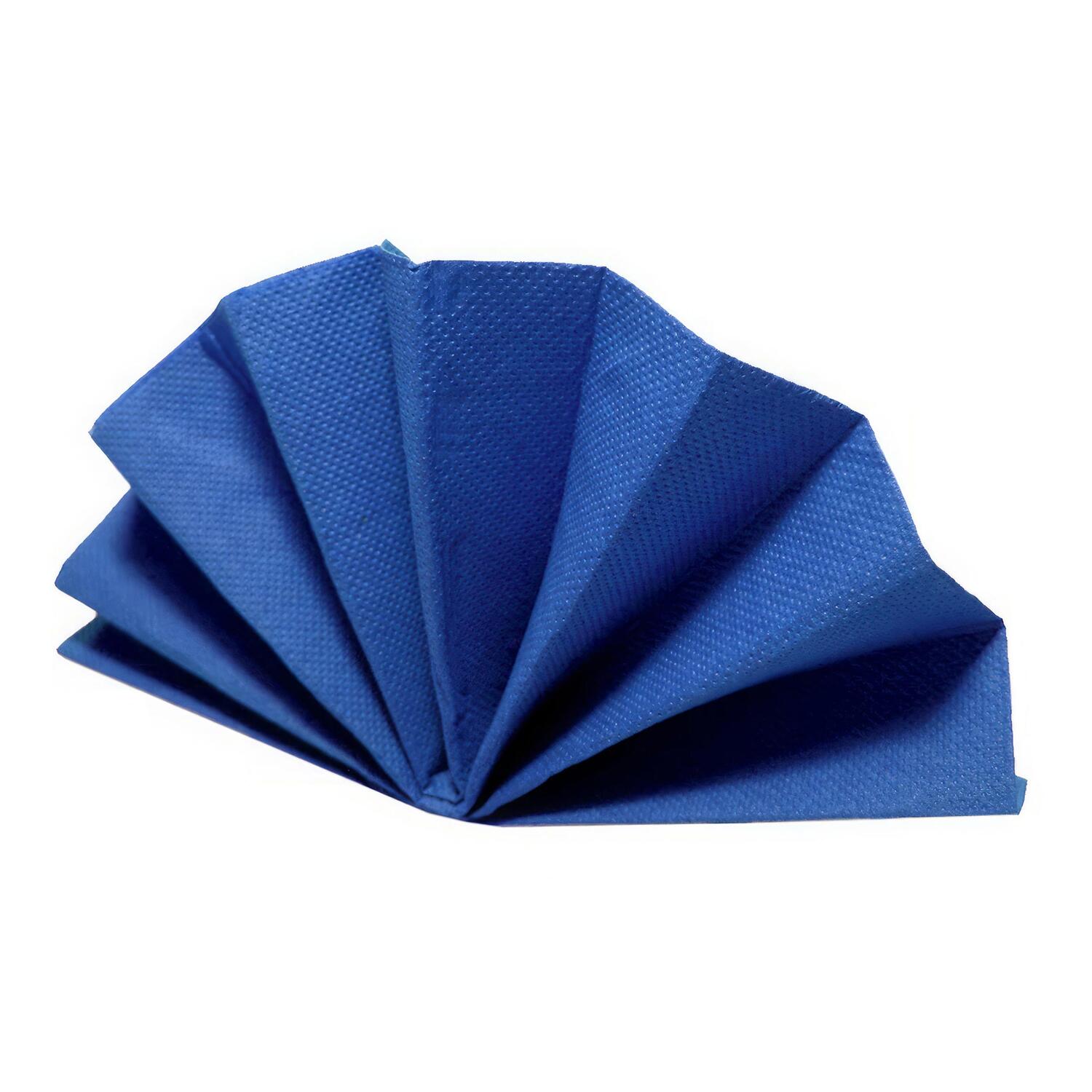 DekoStar Servietten 38 x 38cm dunkelblau, Gepr�gte Tischservietten Tischdekoration, 50 Stk.