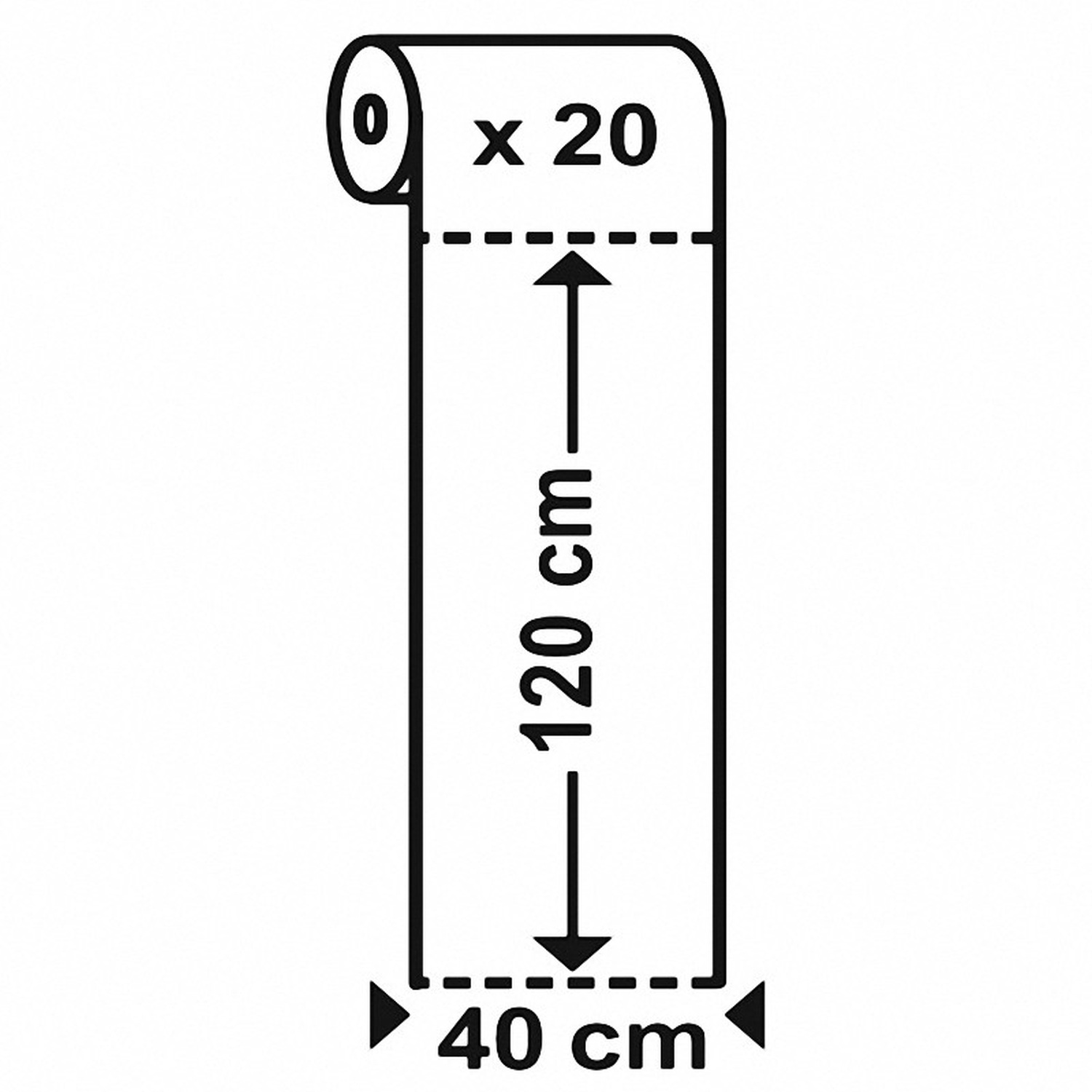 Tischlufer Airlaid 24m x 40cm - alle 120cm perforiert, stoffhnlich, gelb