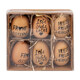 Ostereier Naturecht Statement Osterdeko braun 6 cm, 6 Stk.